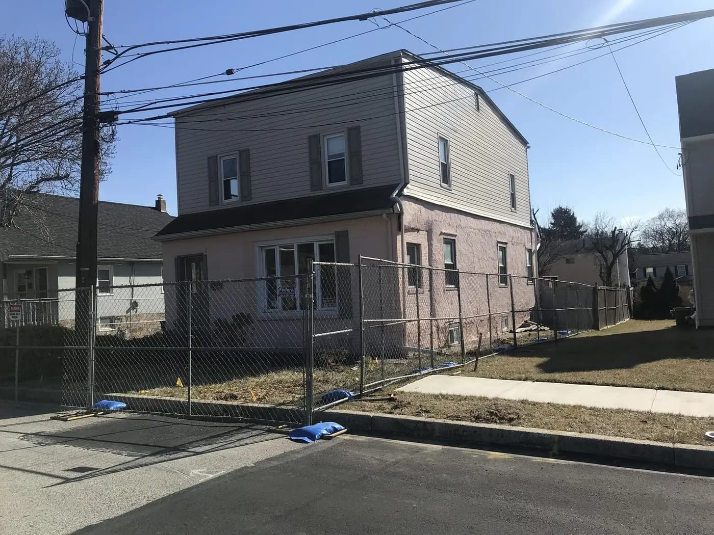 The original house on the Upper Dublin, PA lot before demolition
